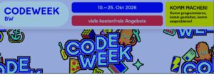 Banner mit Infos zur codeweek 2026